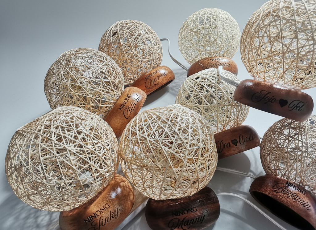 Customized Abacca Lamp